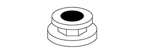 33136 Black Rubber Adaptor for Pressure Gauge