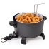 The Kitchen Kettle XL multi-cooker/steamer with onion rings in the basket.
