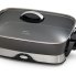 The 16-inch Electric Foldaway Skillet with the cover on.