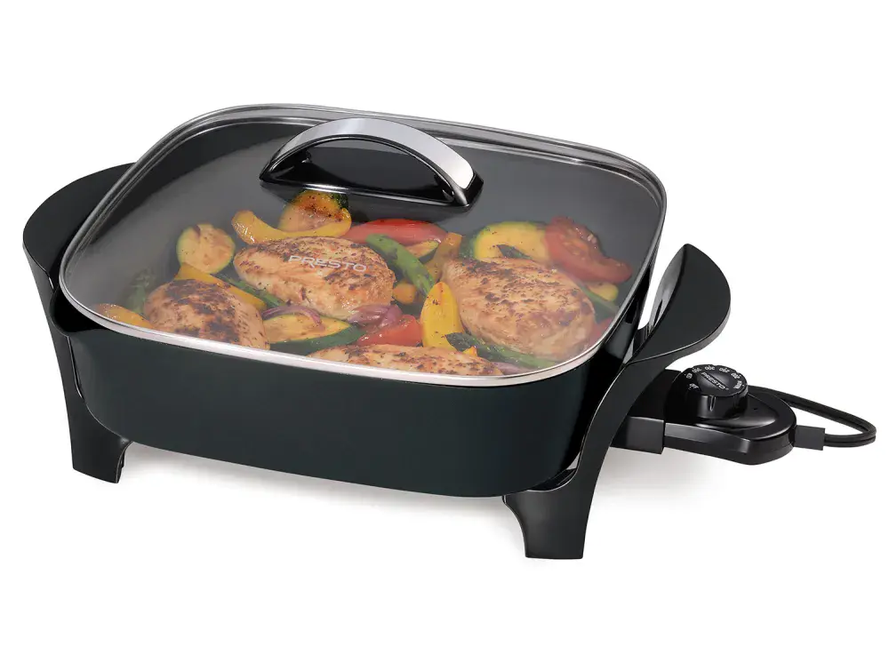 07117 12-inch Electric Skillet with Glass Cover.