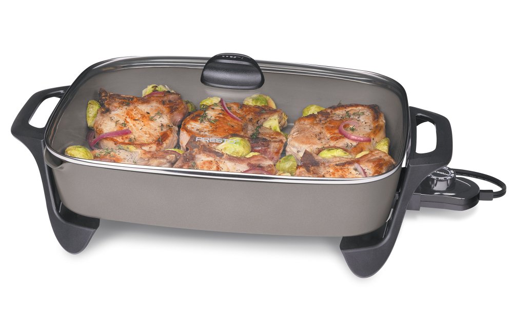 06860 16-inch Electric Skillet with Glass Cover.