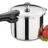 6-Quart Stainless Steel Pressure Cooker with two tomatoes.