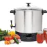 Digital Water Bath Canner with raw food and jars of salsa.