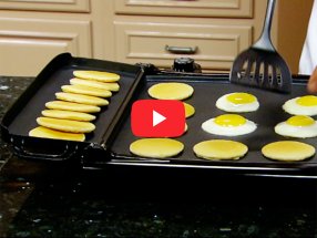 A scene from the Griddle/Warmer Plus video.