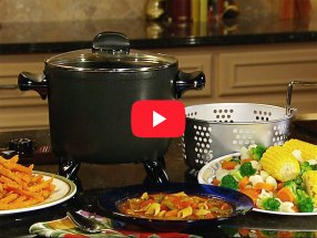 Link to a video about the Presto Kitchen Kettle multi-cooker/steamer.
